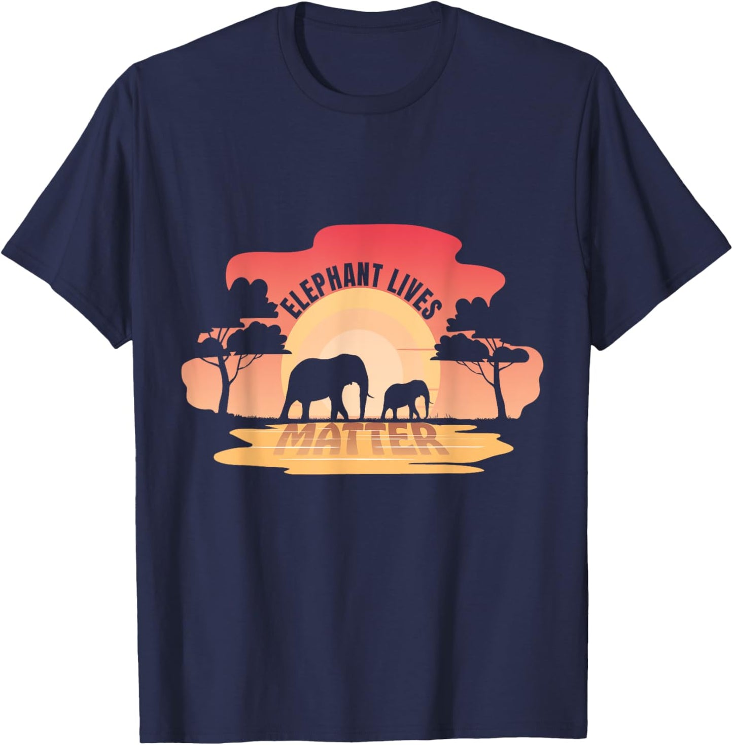 Elephant Lives Matter T-Shirt - T-Shirt | Navy