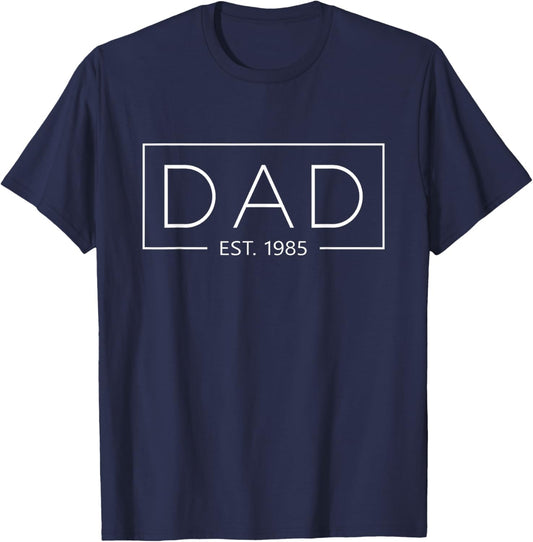 Dad 1985 Father Since 1985 Dad Est 1985 T-Shirt - T-Shirt | Navy