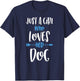 Just a Girl Who Loves Her Dog T-Shirt - T-Shirt | Navy