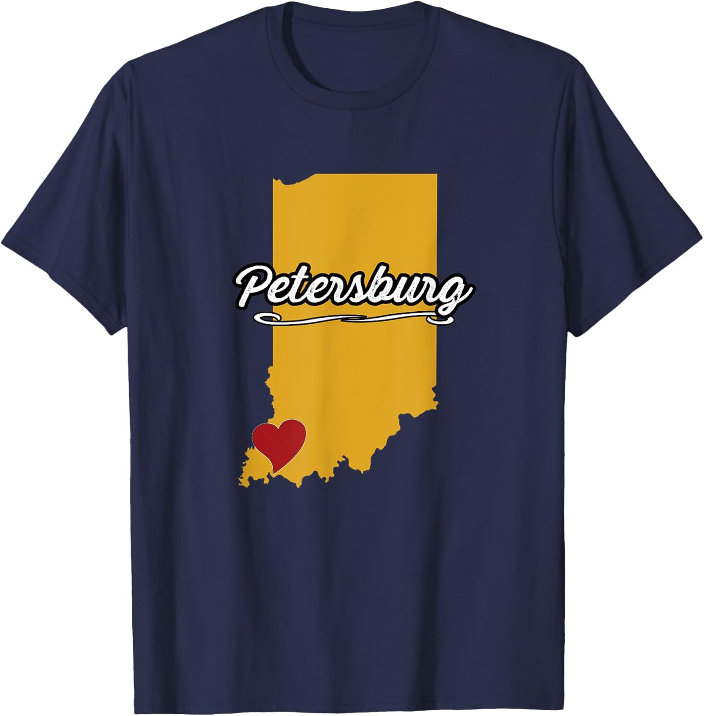 City of Petersburg Indiana | Hoosier Novelty Merch Gift T-Shirt - T-Shirt | Navy