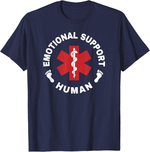 Emotional Support Human T-Shirt - T-Shirt | Navy