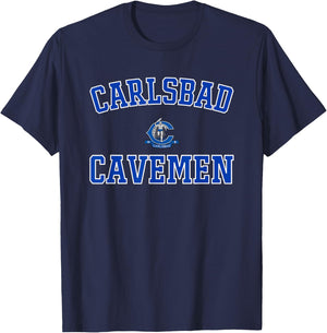 Carlsbad Cavemen Logo Varsity HS T-Shirt - T-Shirt | Navy