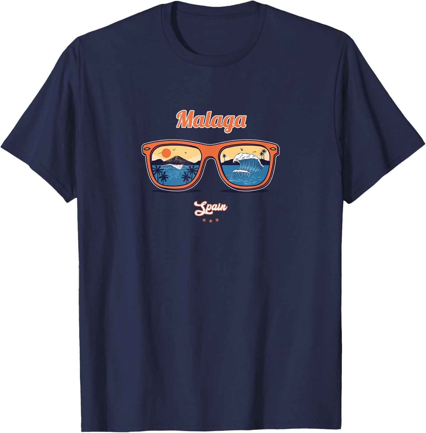 Malaga Souvenir - Spain Reminder T-Shirt - T-Shirt | Navy