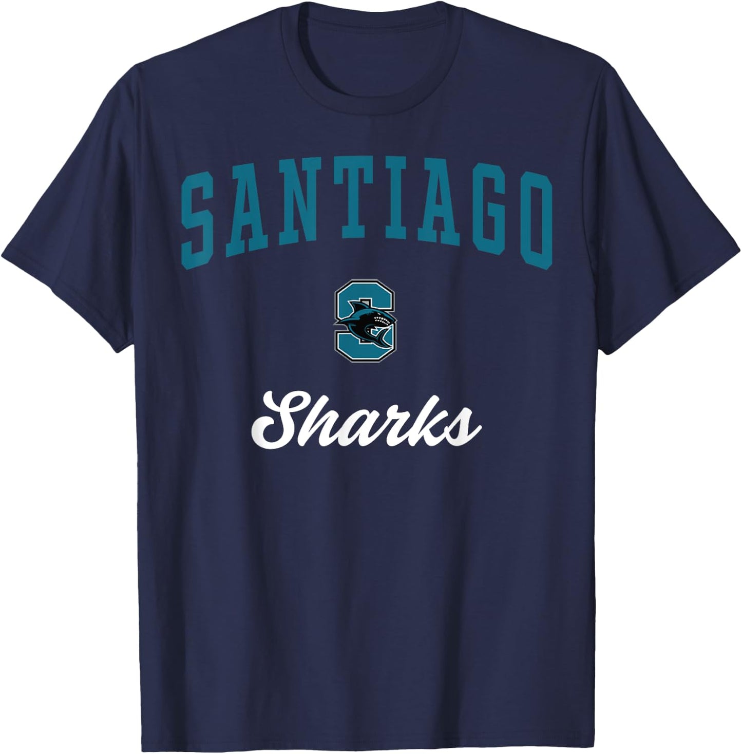 Santiago High School Sharks C3 T-Shirt - T-Shirt | Navy