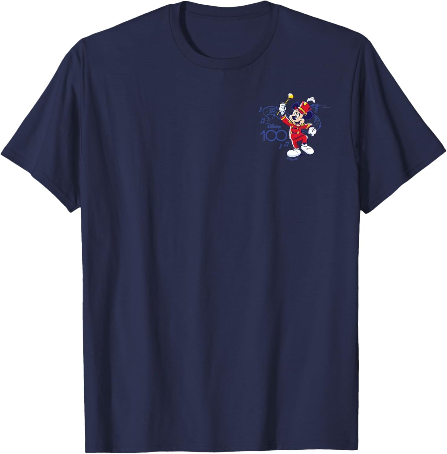 Disney 100 Mickey Mouse Marching Band Leader D100 T-Shirt - T-Shirt | Navy