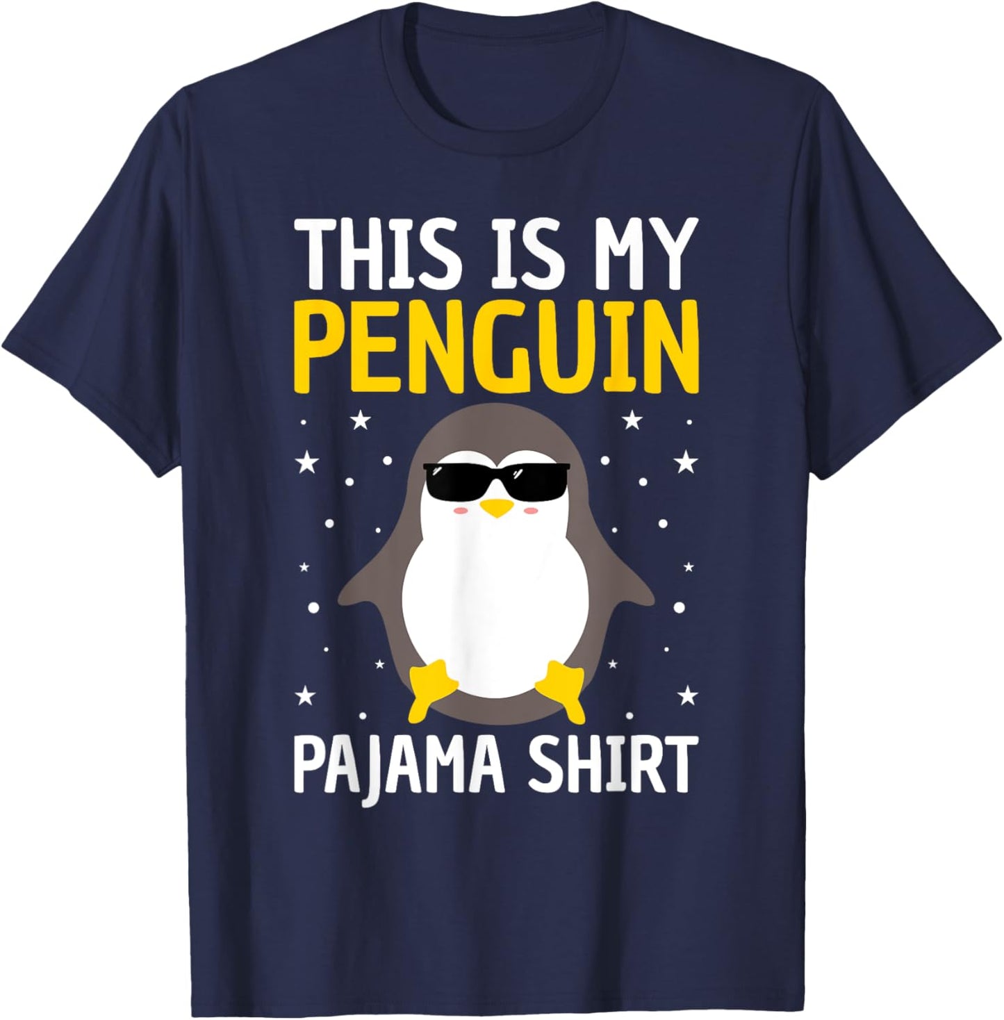 Cute Penguin Pajama Men Women Kids Penguin Lover Penguin Pjs T-Shirt - T-Shirt | Navy