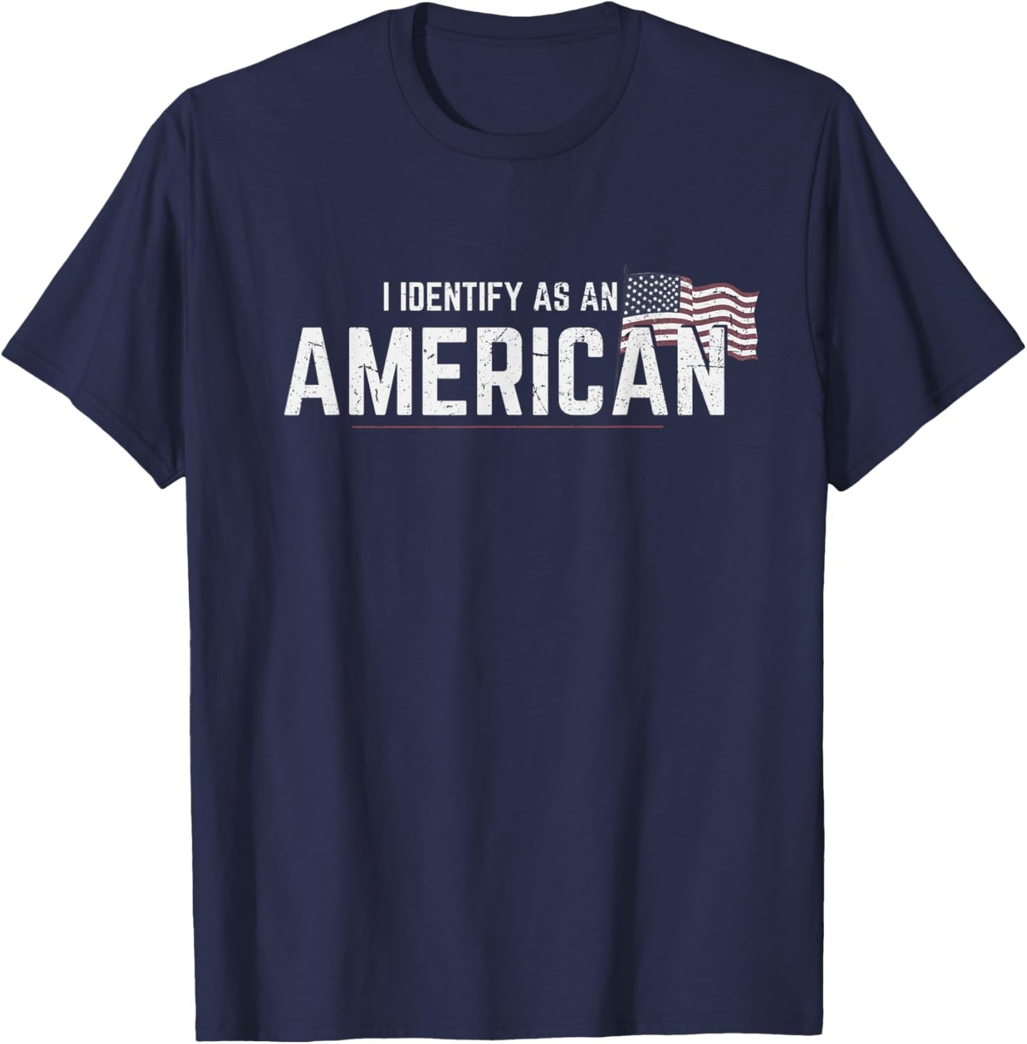 I Identify As An American Flag Men T-Shirt - T-Shirt | Navy