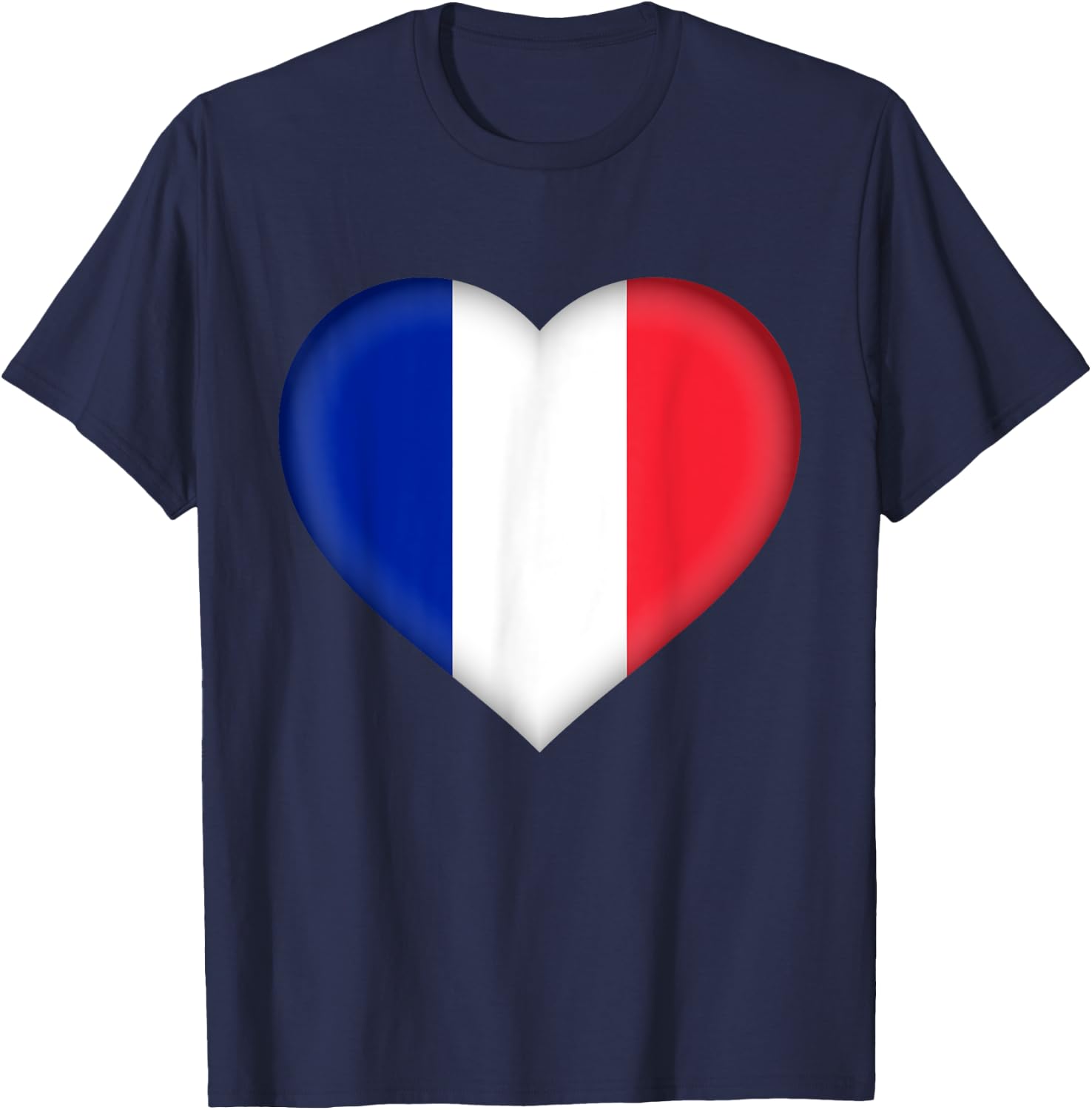 I Love France | French Flag Heart Outfit T-Shirt - T-Shirt | Navy