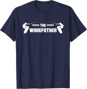The Wakefather Father Wakeboard Wakeboarding Board Wakesurf T-Shirt - T-Shirt | Navy