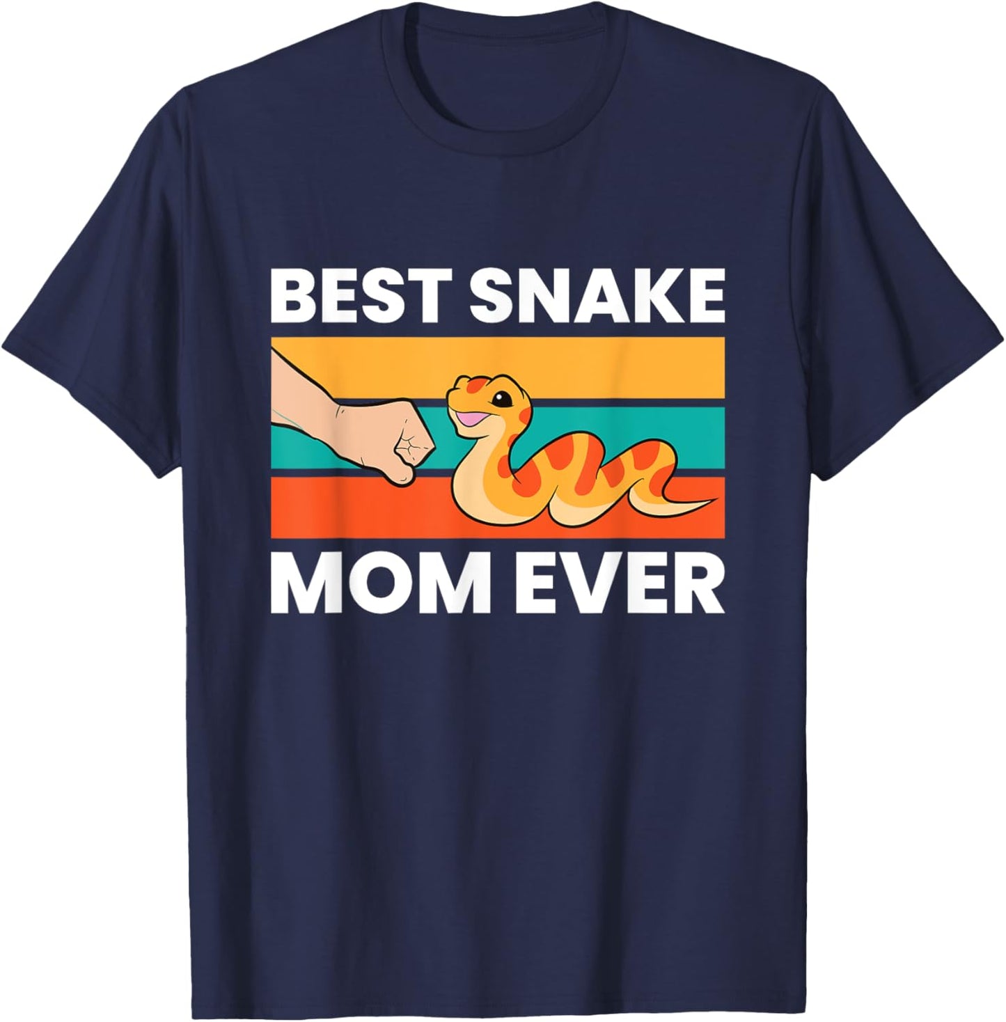 Pet Snake Best Snake Mom Ever T-Shirt - T-Shirt | Navy