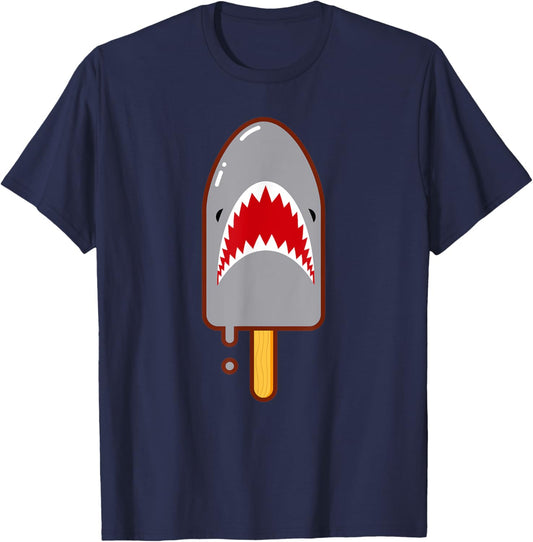 Shark Popsicle T-Shirt - T-Shirt | Navy
