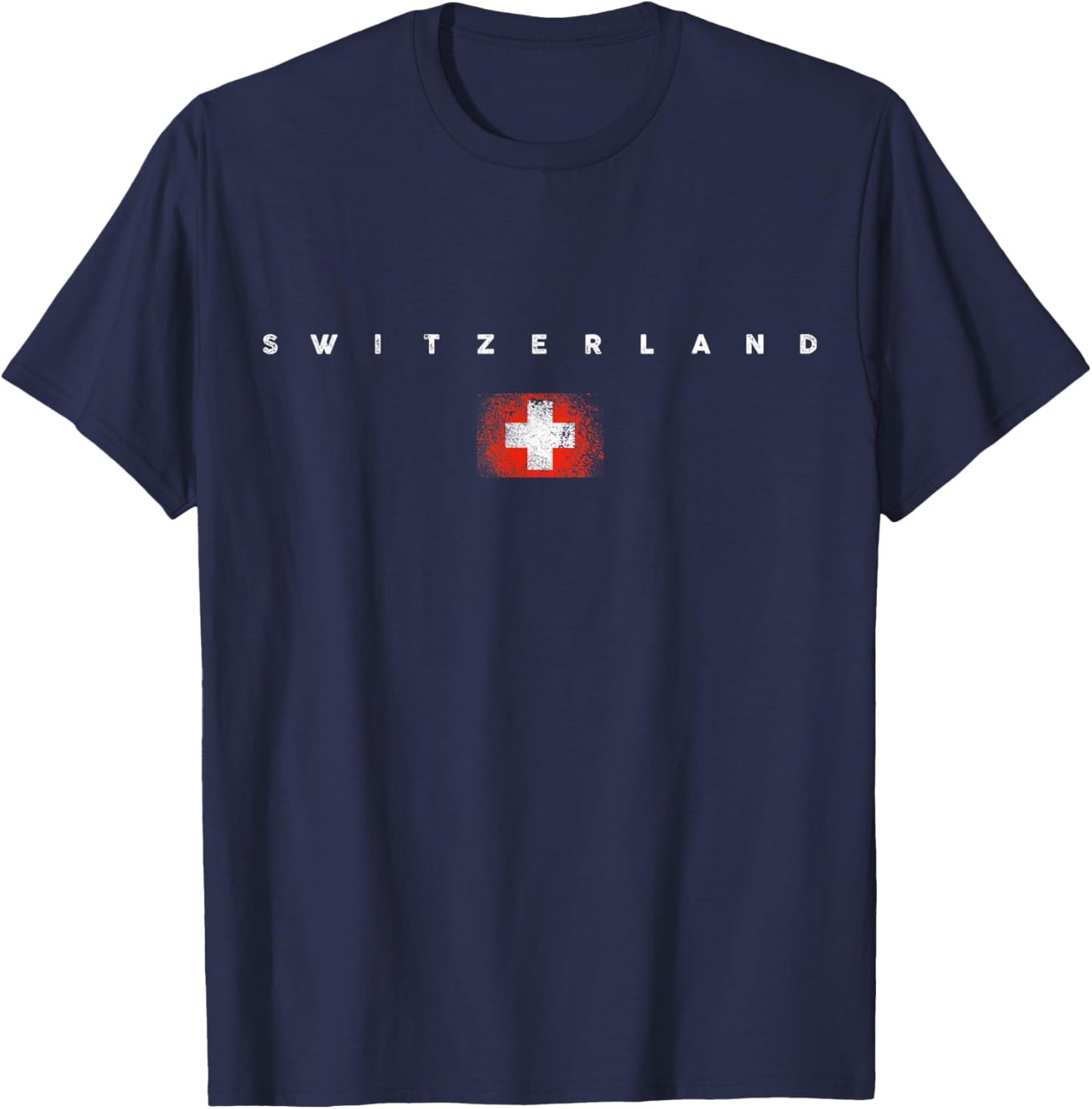 Switzerland Flag Pride Vintage /Retro Soccer Football T-Shirt - T-Shirt | Navy