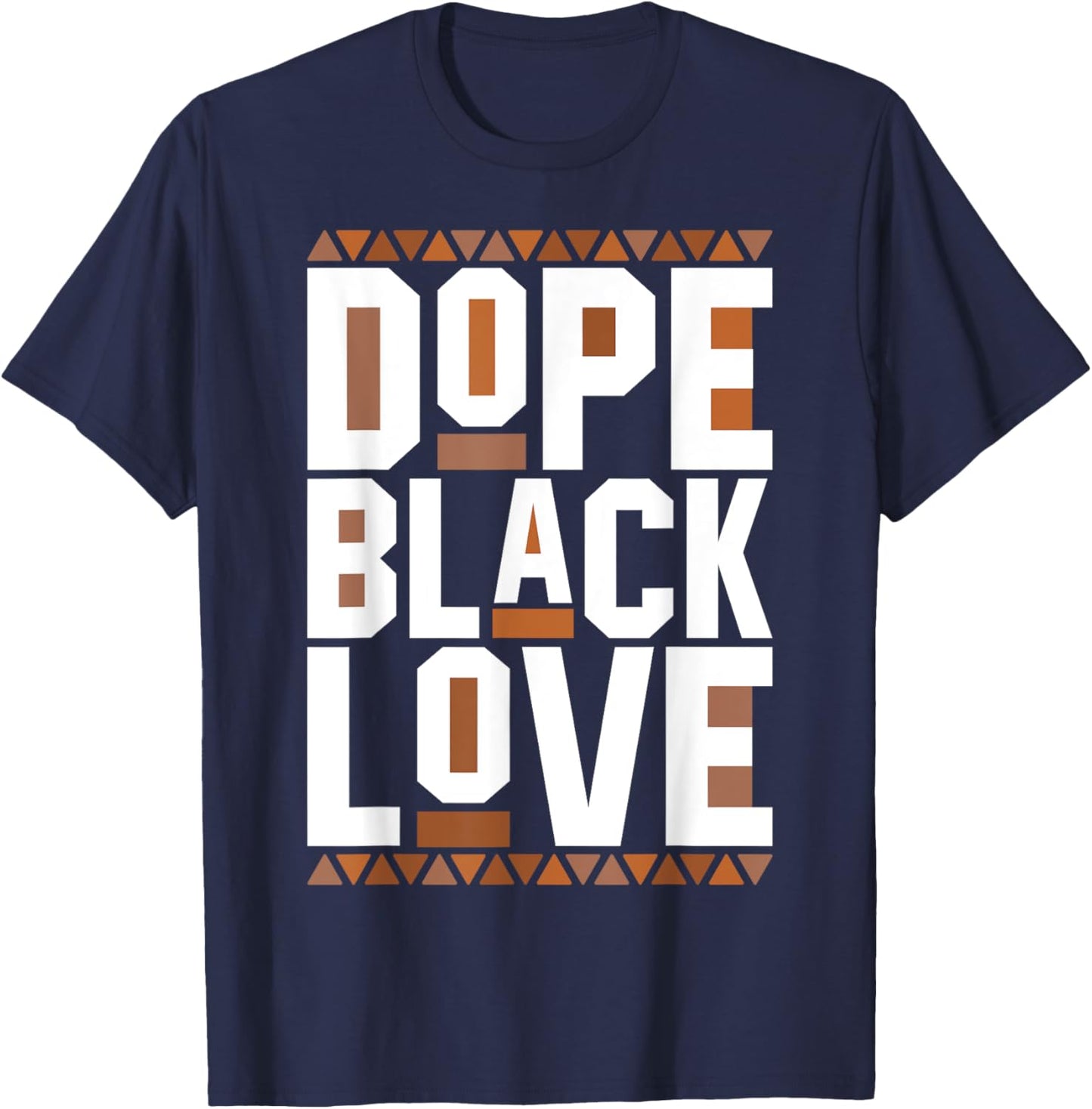 Dope Black Love Matching Couple African History Month T-Shirt - T-Shirt | Navy