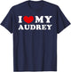 I Love My Audrey, I Heart My Audrey T-Shirt - T-Shirt | Navy