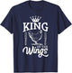 King of the Wings Funny Chicken BBQ Barbecue T-Shirt - T-Shirt | Navy