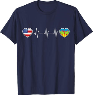 Amazigh & USA T-Shirt - T-Shirt | Navy