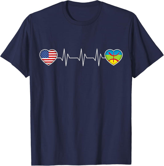 Amazigh & USA T-Shirt - T-Shirt | Navy