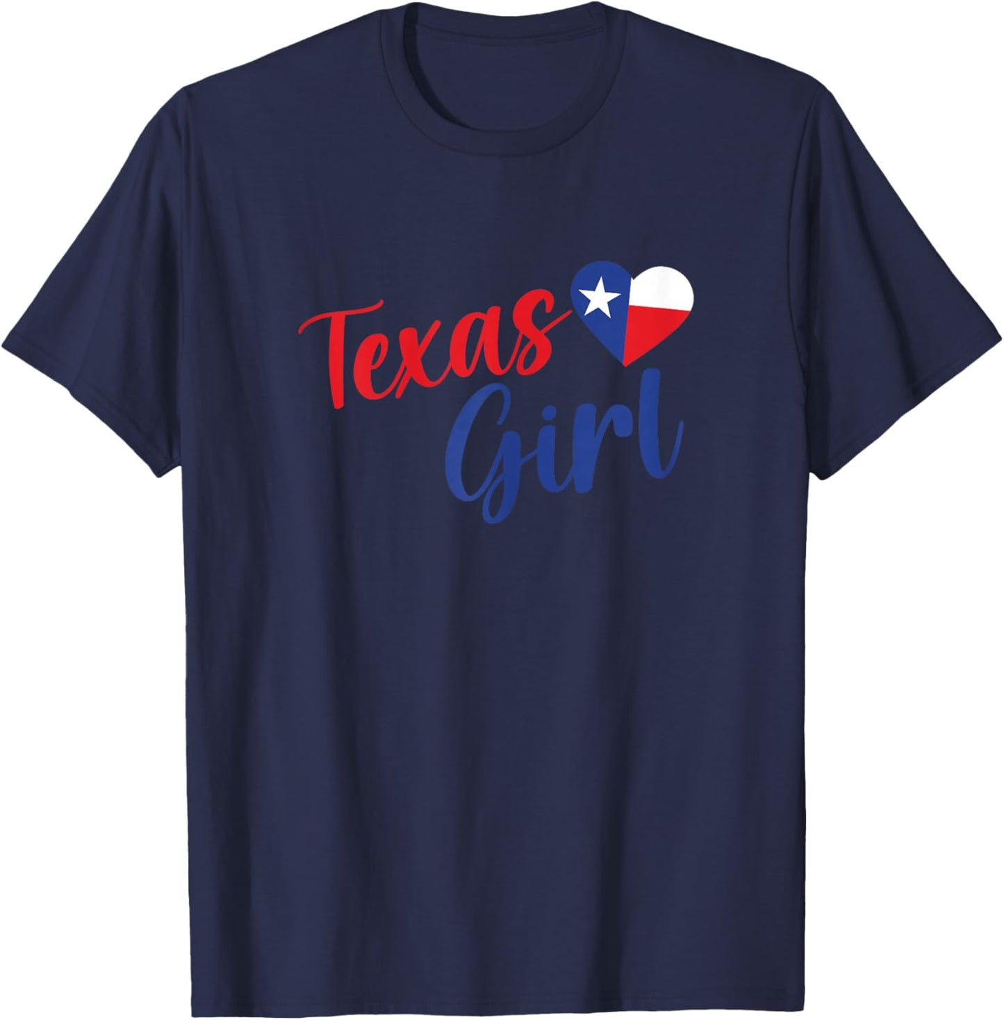 Texas Pride Cute Home State Texas Girl T-Shirt - T-Shirt | Navy