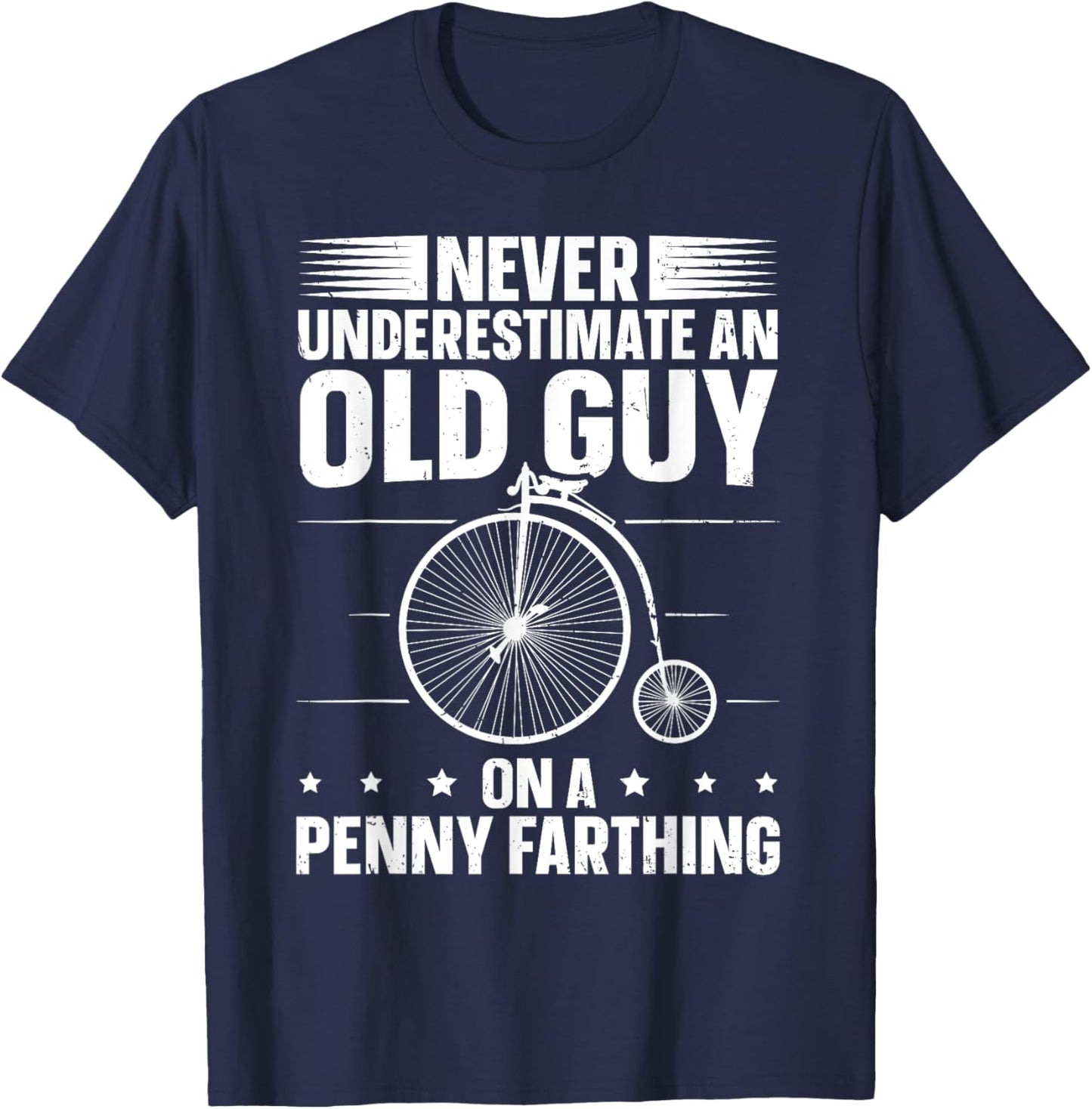 Retro Bicycle Design for a Penny Farthing Expert T-Shirt - T-Shirt | Navy