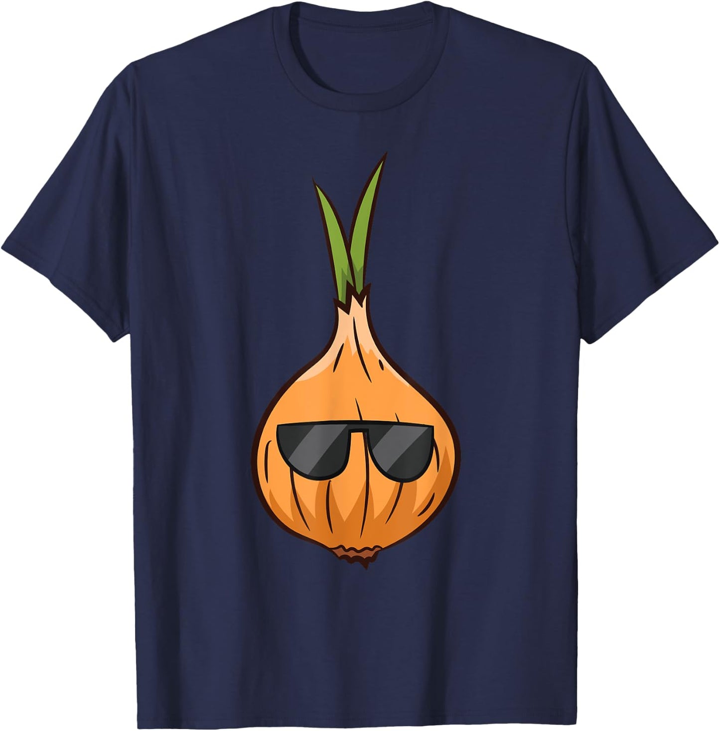 Onion With Sunglasses Vegetable Onions T-Shirt - T-Shirt | Navy