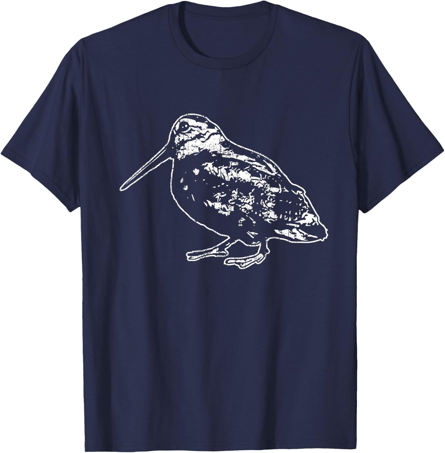 Retro Woodcock Hunter Timberdoodle Bogsucker Hokumpoke Gifts T-Shirt - T-Shirt | Navy