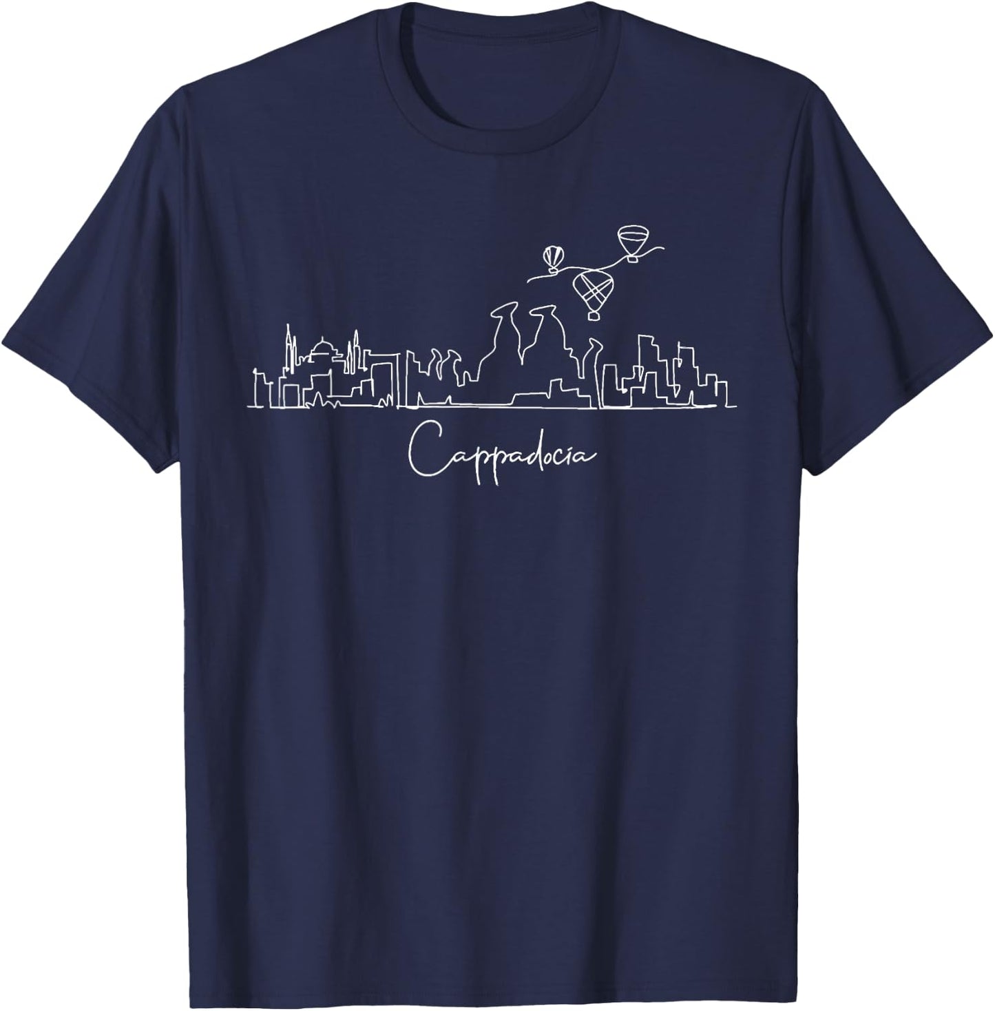 city skyline Turkey Cappadocia T-Shirt - T-Shirt | Navy