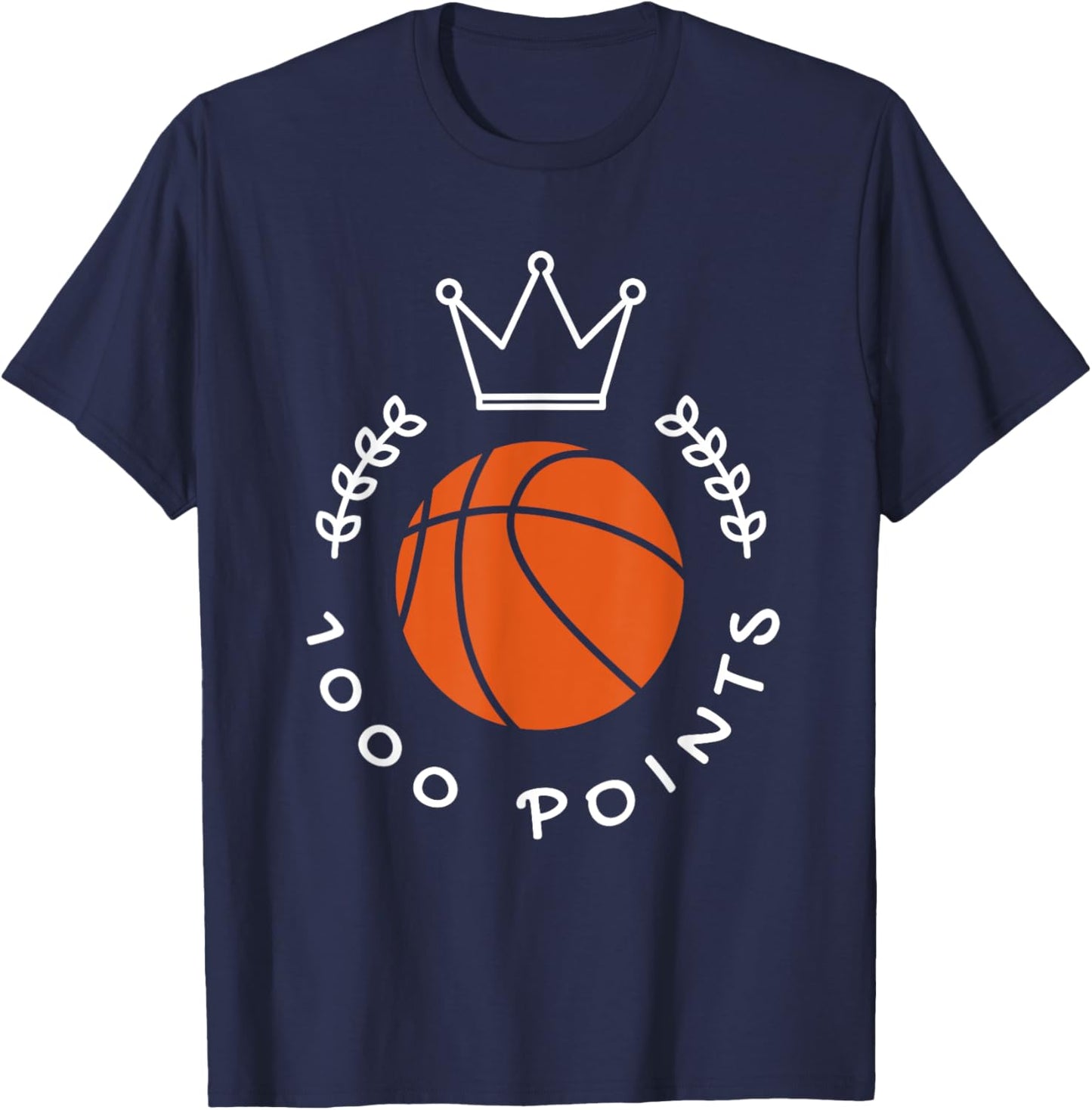 1000 Points Basketball Scorer High School Basketball Player T-Shirt - T-Shirt | Navy