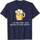 Ob Mein Bier Auch Gerade an Mich Denkt Beer Beer Saufen T-Shirt - T-Shirt | Navy