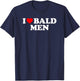 I Love Bald Men T-Shirt - T-Shirt | Navy