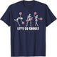 Lets Go Ghouls Skeleton Cheerleader Halloween Cheer Mom T-Shirt - T-Shirt | Navy
