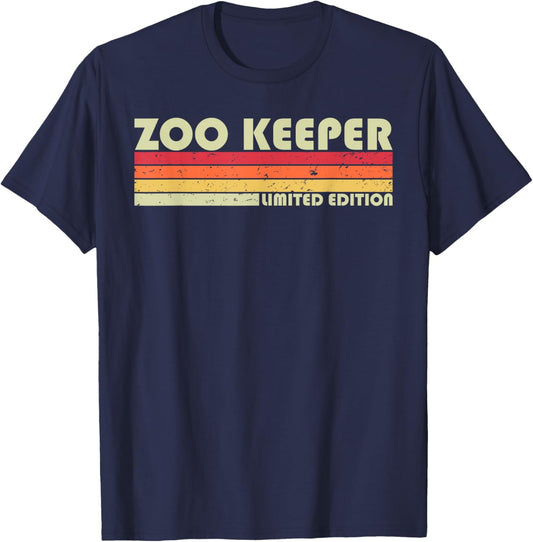 ZOO KEEPER Funny Job Title Profession Birthday Worker Idea T-Shirt - T-Shirt | Navy