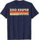 ZOO KEEPER Funny Job Title Profession Birthday Worker Idea T-Shirt - T-Shirt | Navy