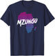 Mzungu Africa Map Vintage Retro T-Shirt - T-Shirt | Navy