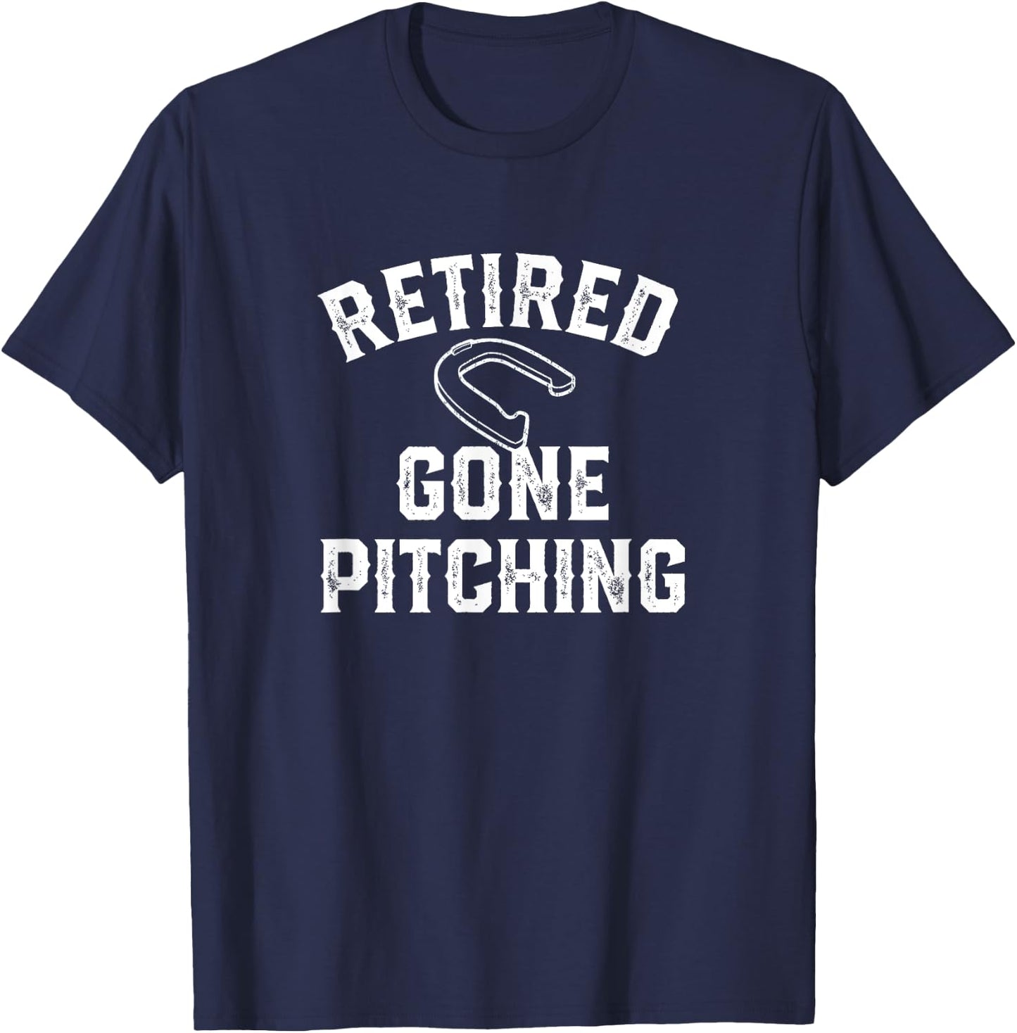 Retirement Gift Retired Horseshoe Player T-Shirt - T-Shirt | Navy