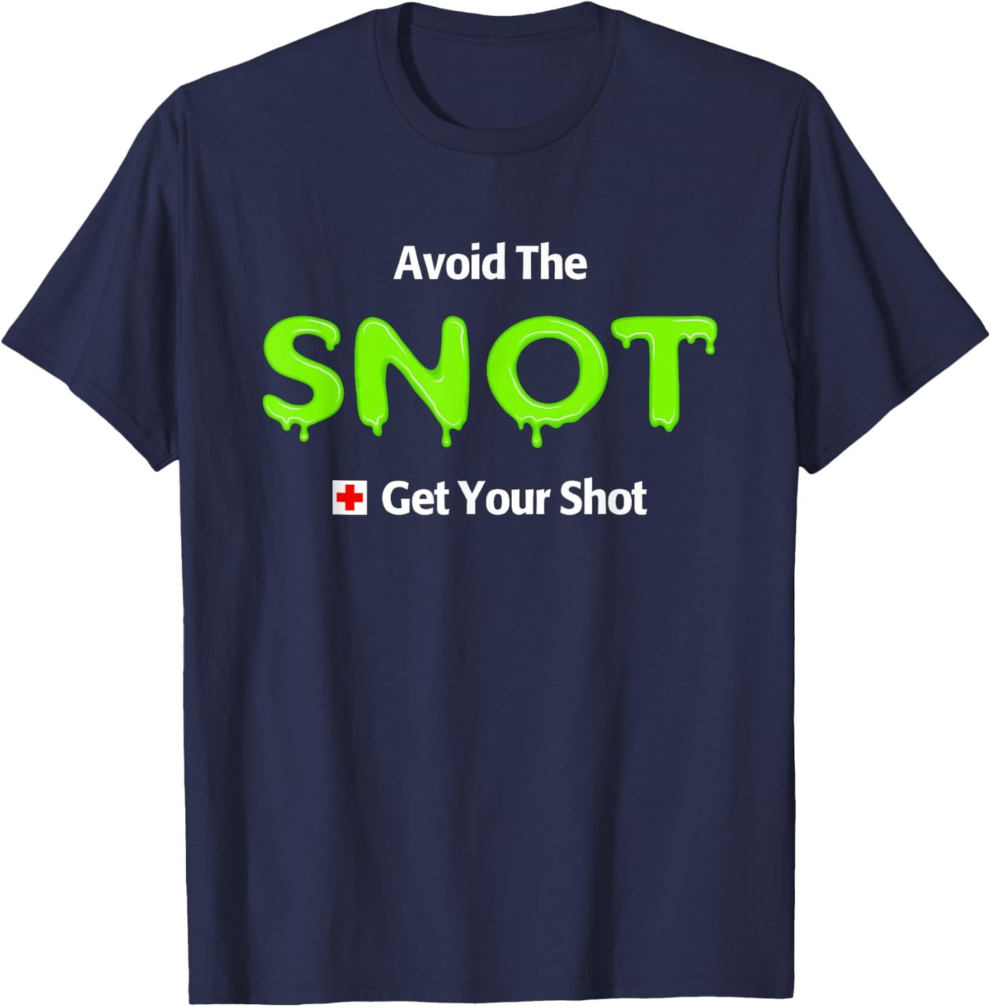 Funny Flu Vaccine Shot T-Shirt - T-Shirt | Navy