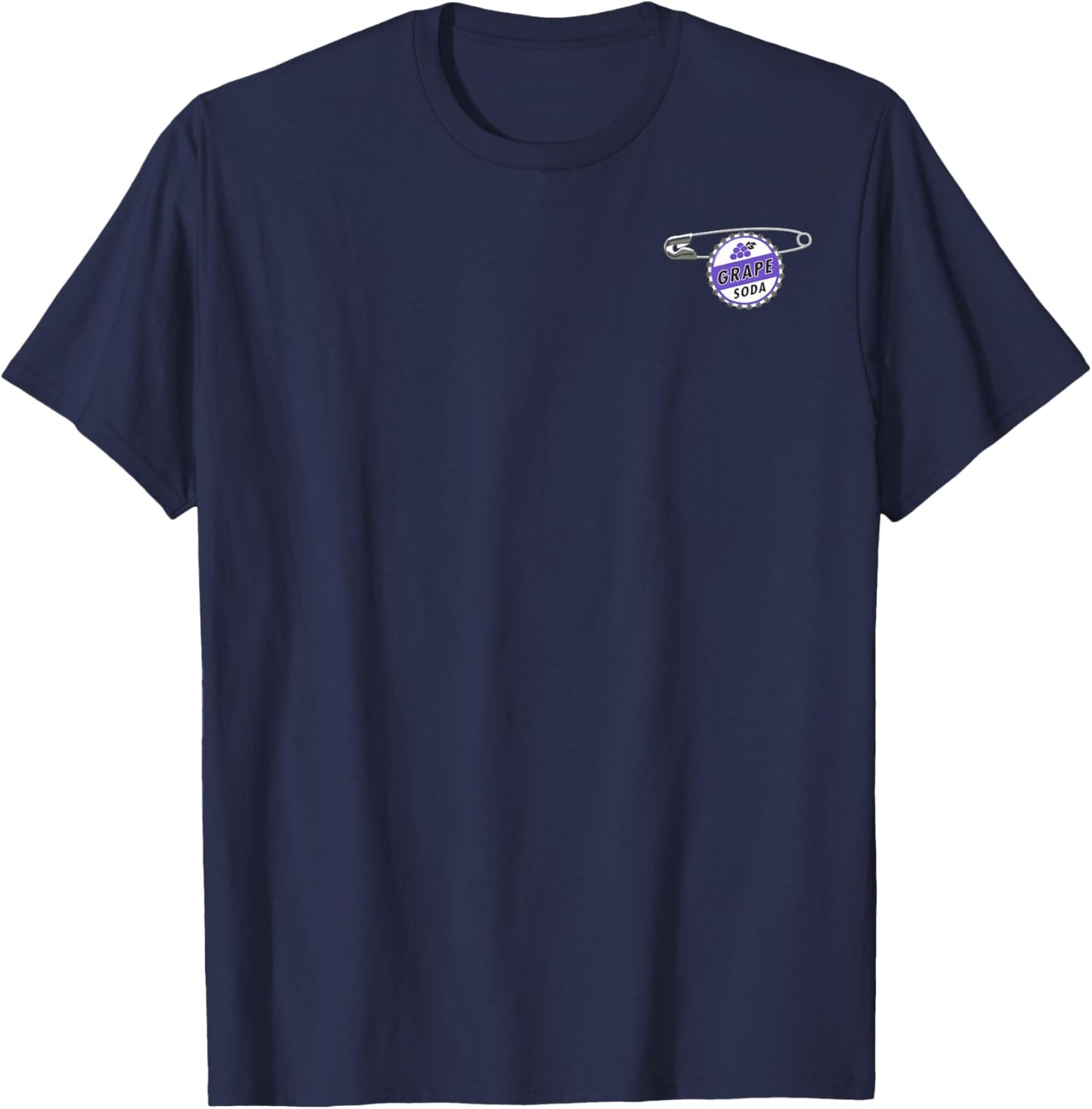 Disney Pixar Up Grape Soda Ellie Badge Small Pocket Logo T-Shirt - T-Shirt | Navy