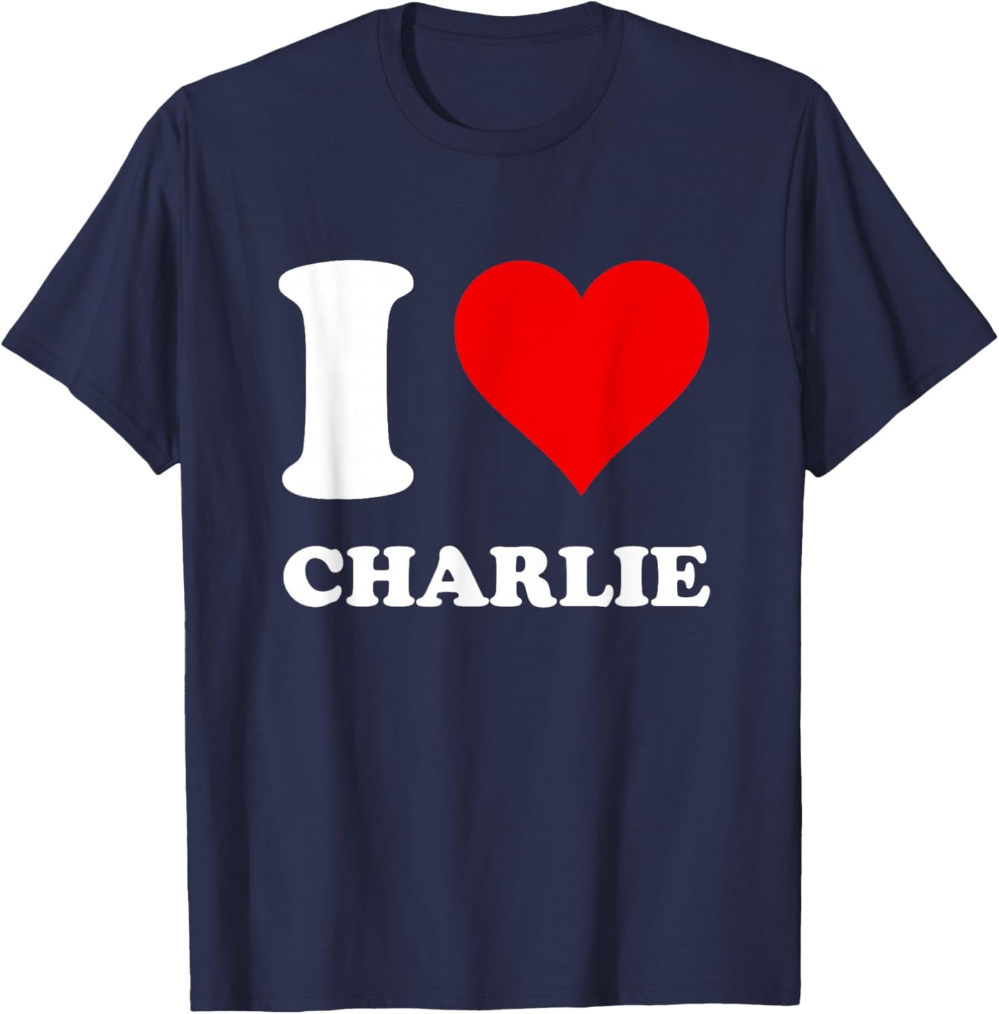 I Love Charlie T-Shirt - T-Shirt | Navy