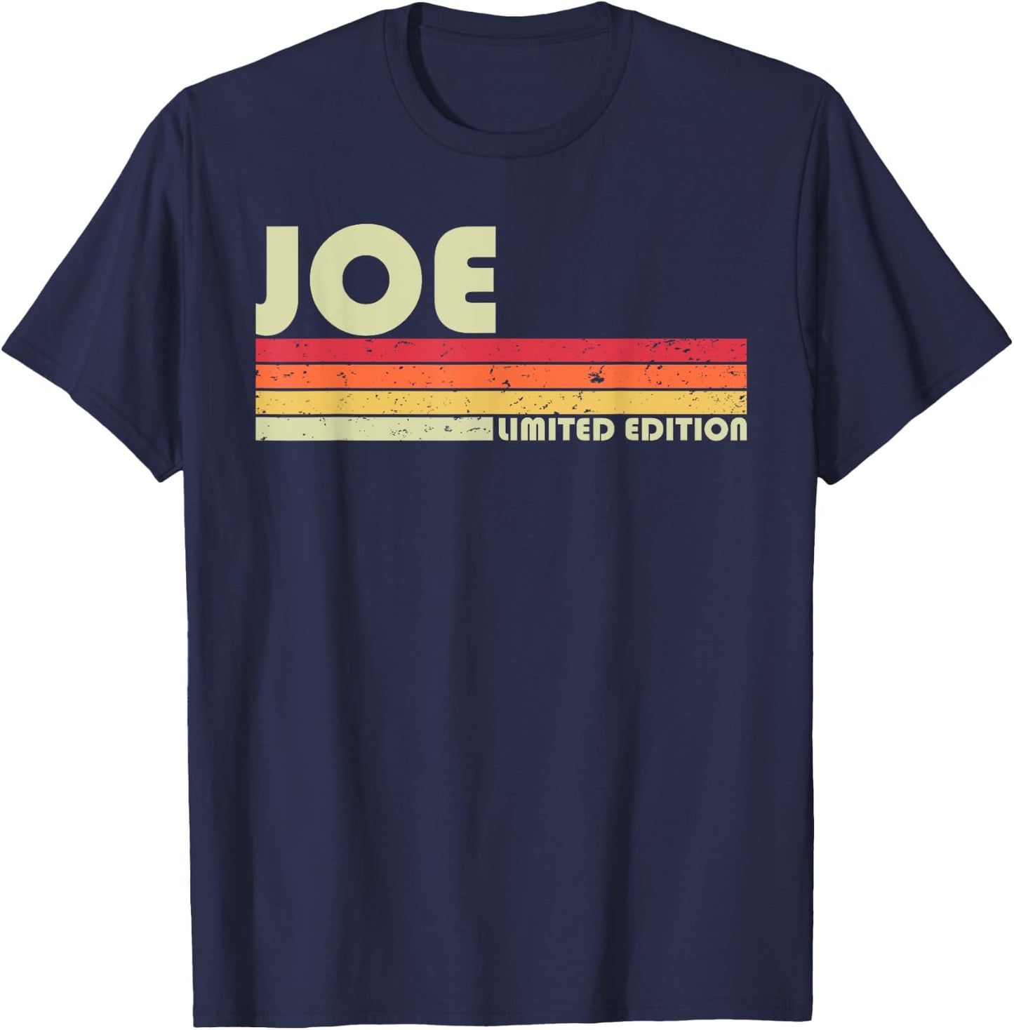 JOE Gift Name Personalized Funny Retro Vintage Birthday T-Shirt - T-Shirt | Navy