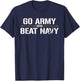 Veterans & Armed Forces Design (VAFD) Go Army, Beat Navy! 2019 Barbed Wire & Bullet Holes Black Cotton T-Shirt - T-Shirt | Navy
