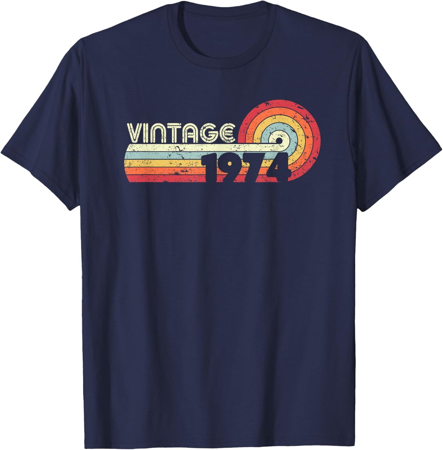 1974 Vintage Shirt, Birthday Gift . Retro Style T-Shirt - T-Shirt | Navy