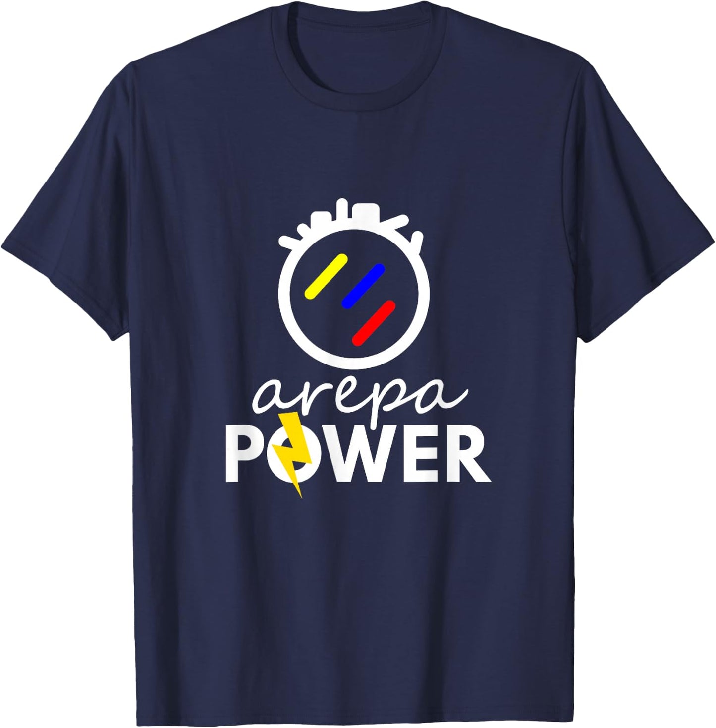 Arepa Power Latin Pride Funny Flag Gift T-Shirt - T-Shirt | Navy