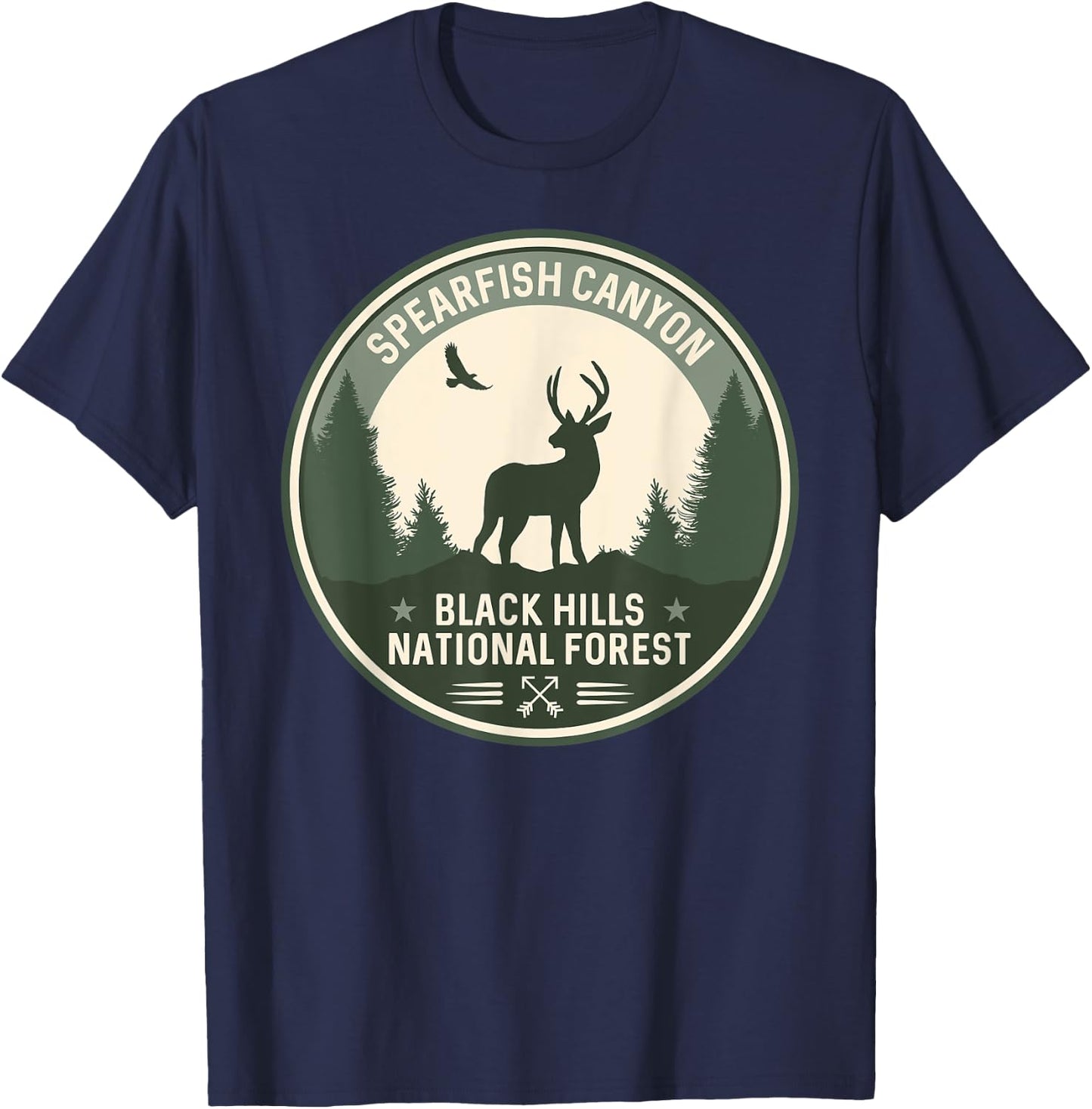 Spearfish Canyon Black Hills National Forest T-Shirt - T-Shirt | Navy