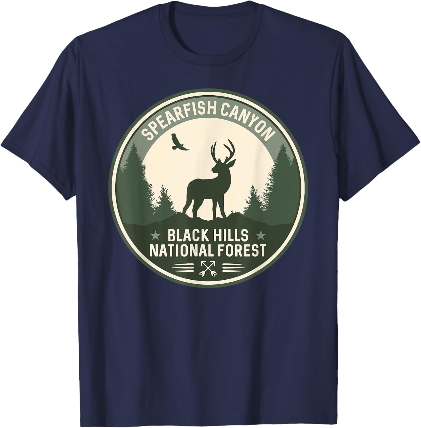 Spearfish Canyon Black Hills National Forest T-Shirt - T-Shirt | Navy
