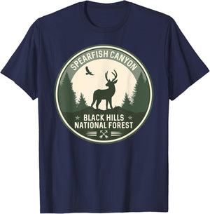 Spearfish Canyon Black Hills National Forest T-Shirt - T-Shirt | Navy