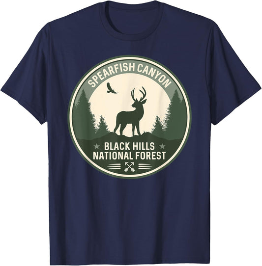 Spearfish Canyon Black Hills National Forest T-Shirt - T-Shirt | Navy