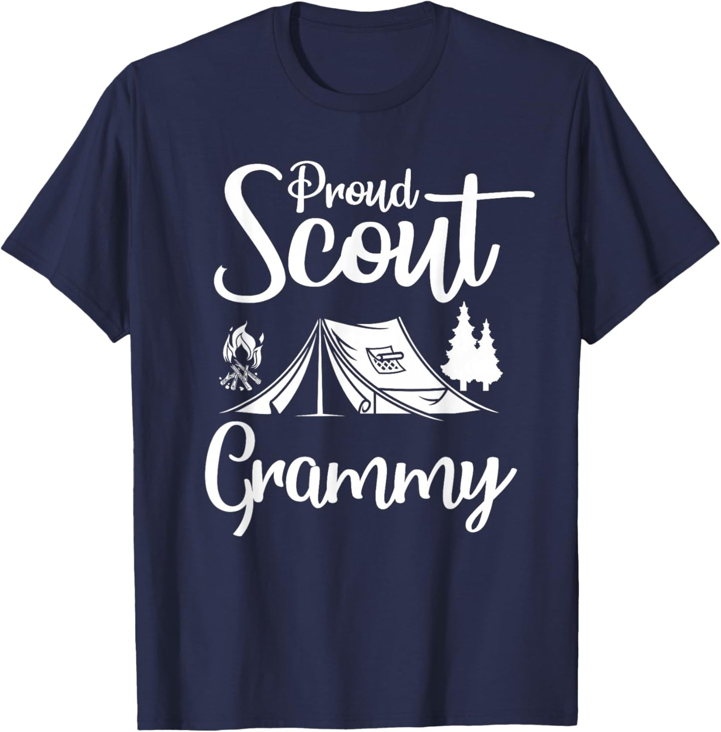 Proud Scout Grammy Camping Scouting Tent Scout Grama Leader T-Shirt - T-Shirt | Navy