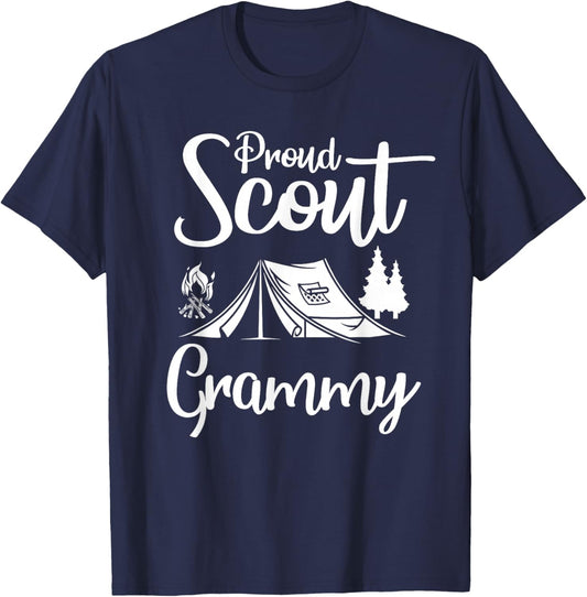 Proud Scout Grammy Camping Scouting Tent Scout Grama Leader T-Shirt - T-Shirt | Navy