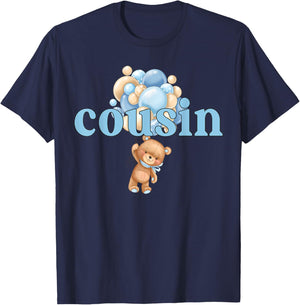 Cousin Teddy Bear 1st Birthday Boy Family Matching T-Shirt - T-Shirt | Navy