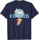 Cousin Teddy Bear 1st Birthday Boy Family Matching T-Shirt - T-Shirt | Navy