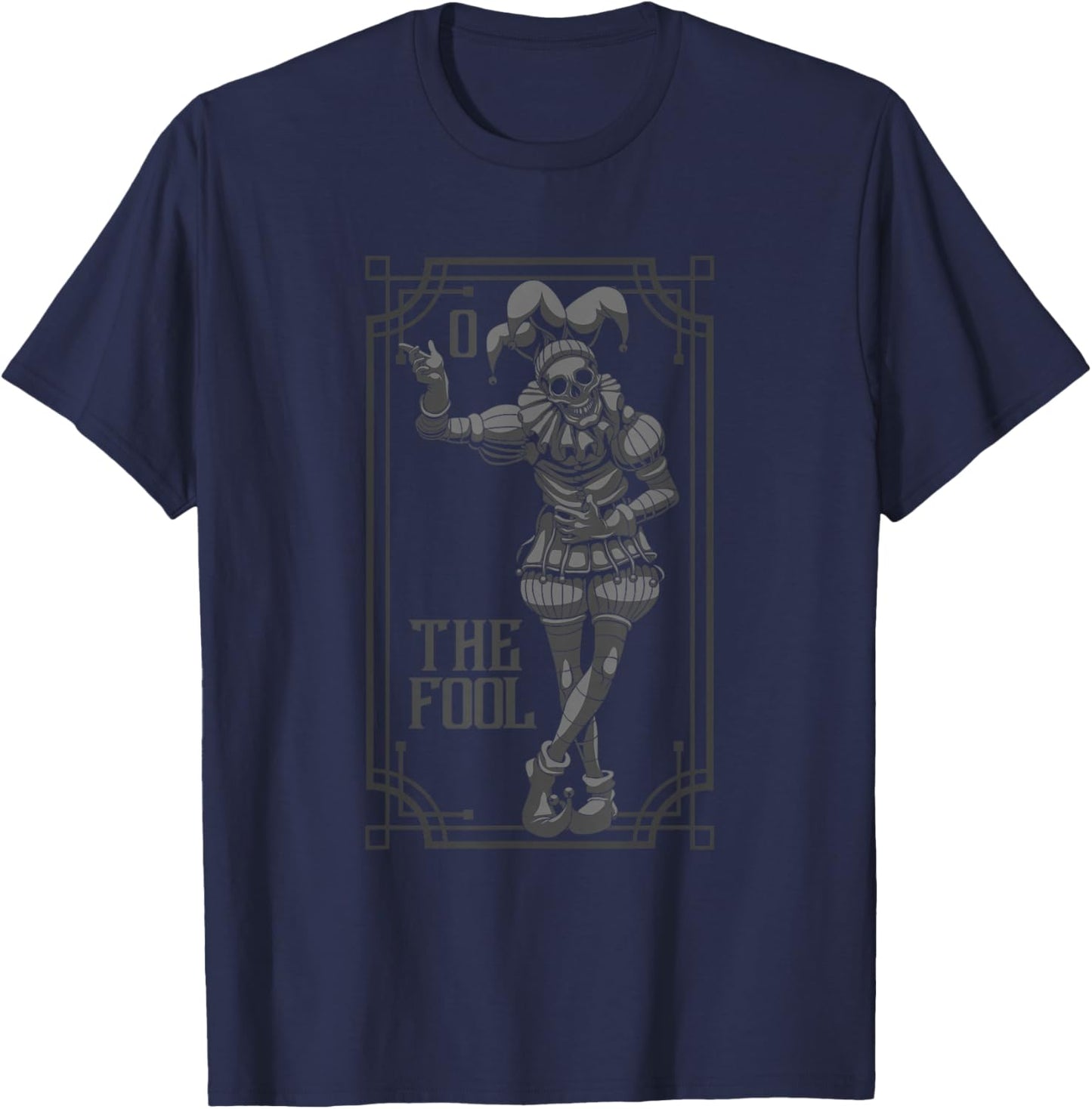 Tarotkarte Shirt Narren Der Narren Satanisch Heidnisch Okkulter Zigeuner T-Shirt - T-Shirt | Navy